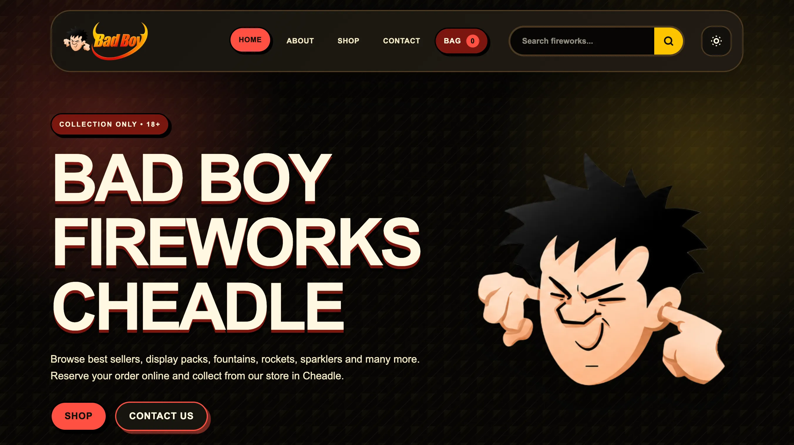 Bad Boy Fireworks website